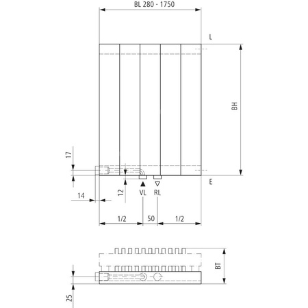 Grzejnik płytowy typ 11 KERMI V-HVV wym. 1800 x 1260 mm, kolor biały, moc 3132 W