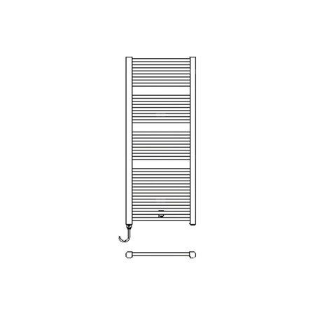 Grzejnik drabinkowy KERMI Geneo circle-E, wym. 1798 x 580 mm, kolor biały, moc 900W