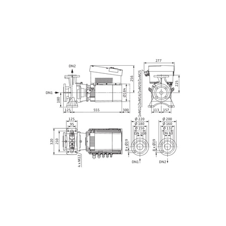 Pompa obiegowa blokowa Wilo-Stratos GIGA B 80/1-18/3,2-R1 o najwyższej sprawności z silnikiem EC i elektronicznie regulowanym dopasowaniem wydajności, o konstrukcji dławnicowej. Jednostopniowa, niskociśnieniowa pompa wirowa z przyłączem kołnierzowym i usz