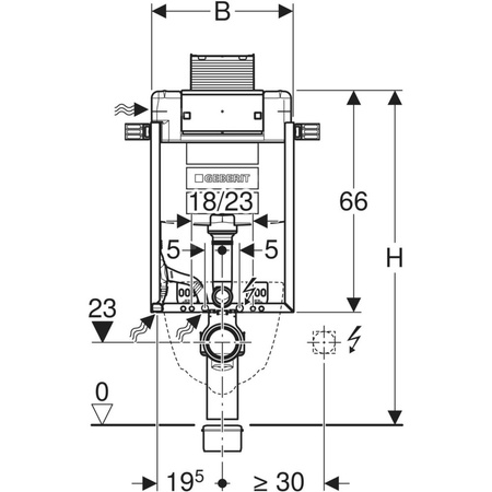 Element montażowy do WC GEBERIT Kombifix