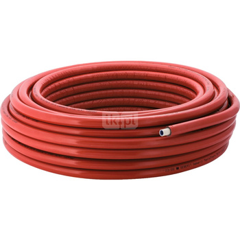 Rura PE-RT II/AL/PE-RT II GEBERIT MeplaTherm 16 mm x 2.25 mm izolacja: 6 mm, izolacja kolor czerwony - kręgi 50m wielowarstwowa gładka