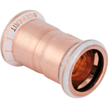 Mufa GEBERIT Mapress Kupfer, Cu, 35 mm, DN 32 x 35 mm x DN 32 (mufa zaprasowywana x mufa zaprasowywana), (głębokość: 5 mm) z uszczelką