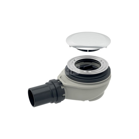 Pokrywa odpływu Geberit d90, do syfonu brodzikowego, wysokość zasyfonowania 30/50 mm, czarny mat