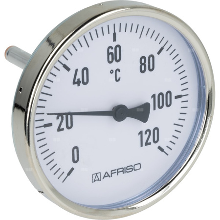 Termometr bimetaliczny AFRISO BiTh fi 100 mm 0…120'C tuleja 100 mm połączenie ax