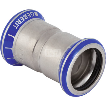 Mufa GEBERIT Mapress Edelstahl, stal nierdzewna, 88.9 mm (mufa zaprasowywana x mufa zaprasowywana), (głębokość: 21 mm) z uszczelką