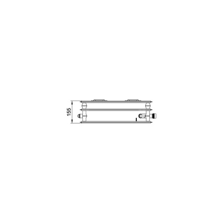 Grzejnik płytowy typ 30 KERMI X2 Profil-V, prawy wym. 750 x 1400 mm, kolor biały, moc 2390 W