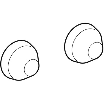 Zestaw zaślepek Geberit do elementów mocujących do pisuaru (2 szt.): Chromowany