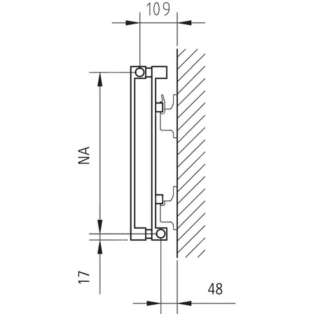 Grzejnik płytowy typ 20 KERMI HVN wym. 600 x 1050 mm, kolor biały, moc 1126 W