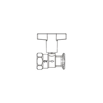 Optibal P, zawór kulowy pompowy, z zaworem stopowym, DN 32, 1 1/4GW