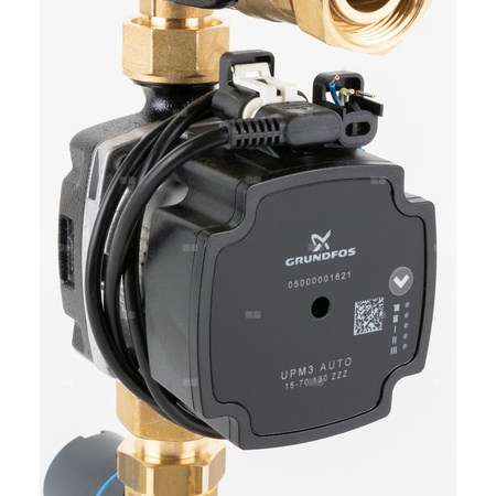 Grupa pompowa AFRISO BTU 502 nakrętka x nakrętka 1'' x 1'', z zaworem mieszającym, z pompą obiegową Grunfos UPM3 Auto