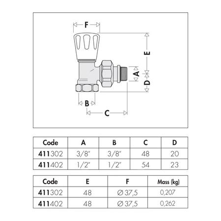 Kątowy zawór grzejnikowy do rur stalowych 1" bez uszczelki gumowej