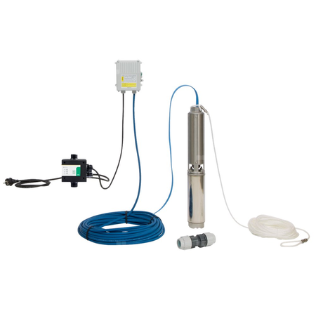 Pompa głębinowa 1-fazowa WILO Sub TWU 4-0407-C-Plug&Pump/FC częstotliwość 50 Hz, moc 0.55 kW 4.4 A, prędkość obrotowa 2838 obr/min