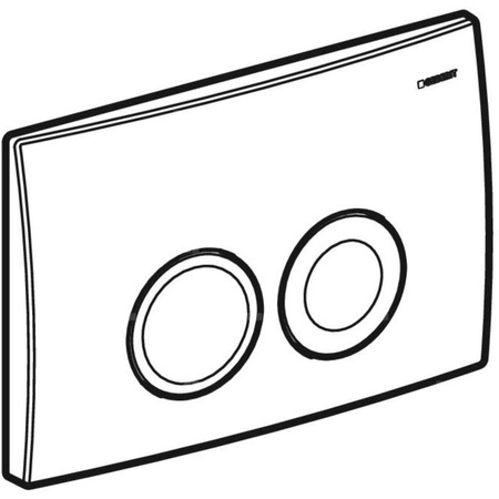 Przycisk uruchamiający Geberit Delta25, przedni, biały-alpin, okrągły