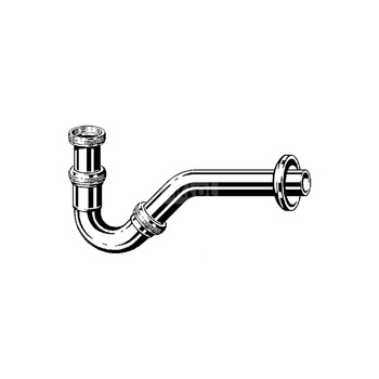 Syfon rurowy przeznaczenie: bidet, mosiądz, nr wzoru 5535 G: 1¼ DN: 32 L: 245 wykonanie: chromowane
