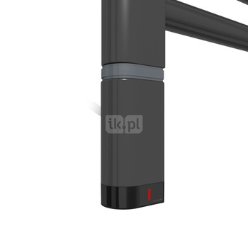 Grzałka TERMA One D30x40 Lewy, 400W \ Tuba, RAL 9004 , kabel spiralny z wtyczką [czarny, 1,5m, logo