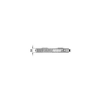 Grzejnik płytowy typ 12 KERMI X2 Profil-V, prawy, z osłonami wym. 400 x 2300 mm, kolor biały, moc 2056 W