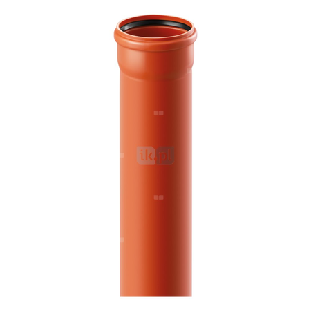 Rura kanalizacyjna zewnętrzna pvc-u MAGNAPLAST KGEM 160 x 6000 x 4.7 z kielichem pomarańczowa, klasa C - SN 8