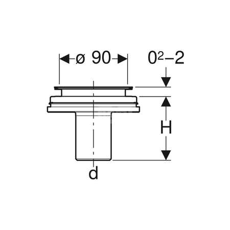 Pokrywa odpływu do brodzików d90, h30/h50, biały-alpin