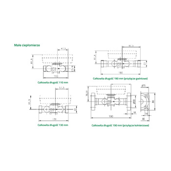 Ciepłomierz UH50 qp 6,0 m3/h, czujniki Jumo Pt500 5,2x45 mm L = 3,0 m, osłony L = 63 mm, śrubunek 1" - powrót