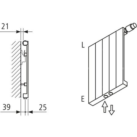 Grzejnik płytowy typ 10 KERMI V-HVV wym. 1200 x 1610 mm, kolor biały, moc 1887 W
