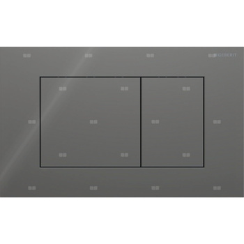 Przycisk uruchamiający Geberit Sigma40, przedni, szkło lava, prostokątny