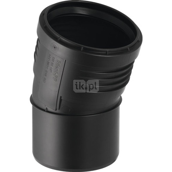 Kolano 15' GEBERIT Silent-PP, PP / PP, 160 mm, DN 150 x 160 mm x DN 150 (końcówka wciskowa x mufa wciskowa), (głębokość: 17 mm) z uszczelką