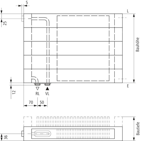 Grzejnik płytowy typ 22 KERMI V-HHV, z osłonami wym. 770 x 2800 mm, kolor biały, moc 5440 W