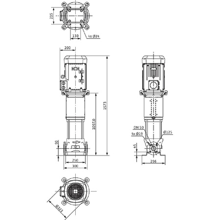 Wysokociśnieniowa pompa do wody Wilo-Helix V 2210-2/25/V/KS/400-50