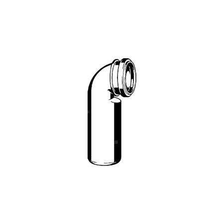 Łuk przyłączeniowy 90 st. PE, nr wzoru 3816 d1: 90 d2: 110 L1: 210 L2: 85 DN: 90