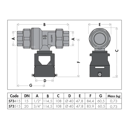 Izolator przepływów zwrotnych ze strefami różnego ciśnienia bez możliwości nadzoru. Typu CAa 3/4"