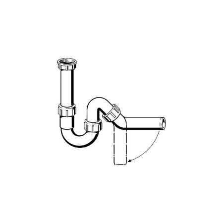 Syfon rurowy przeznaczenie: zlewozmywak, tworzywo sztuczne, nr wzoru 7985.20 G: 2 DN: 50