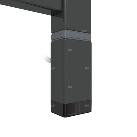 Grzałka TERMA One P30x40, 600W \ Tuba, RAL 9011, kabel spiralny z wtyczką [czarny, 2,5m, logo Terma,