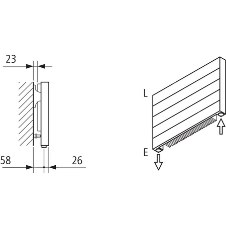 Grzejnik płytowy typ 11 KERMI HHN, z osłonami wym. 700 x 3200 mm, kolor biały, moc 3754 W