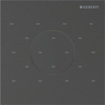 Płyta przykrywająca Geberit typ 40, okrągła: Czarny chrom / Szczotkowany, powlekany easy-to-clean