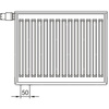 Grzejnik płytowy typ 30 KERMI X2 Profil-V, prawy wym. 300 x 2300 mm, kolor biały, moc 1893 W