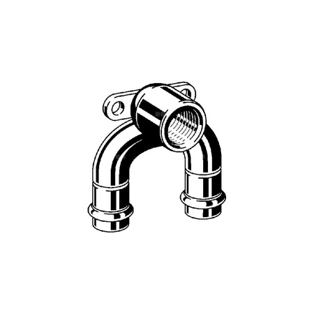 Uchwyt montażowy ścienny VIEGA 23257 stal nierdzewna Gwint wewnętrzny x zz x zz 1/2'' x 15mm x 15mm