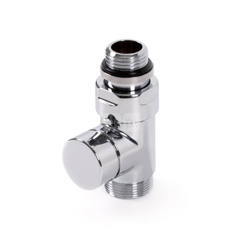 Zawór odcinający prosty CYLINDER, GZ 1/2"-GZ 24-19, Chrom, (V30610B)