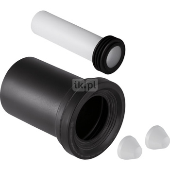 Zestaw przyłączeniowy Geberit do wiszącej miski WC, długość 18,5 cm: d=90mm, d1=45mm, Chrom matowy