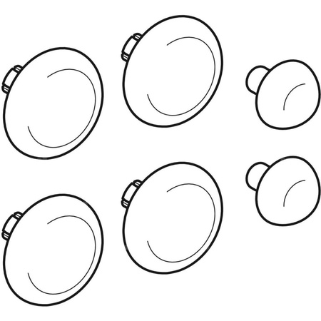 Zestaw odbojników Geberit do pokrywy deski sedesowej (6 szt.)