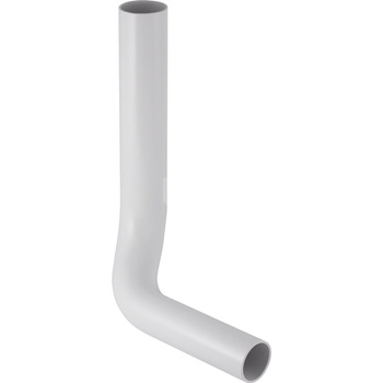 Rura spłukująca, niecentryczna, lewa, 14cm, biały-alpin