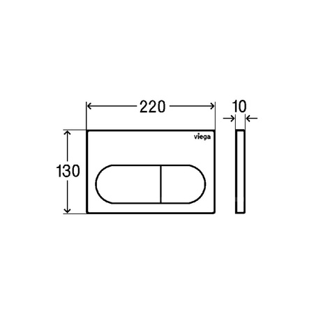Przycisk do WC ekspozycyjny Prevista Visign for Life 6 nr wzoru 8602.19 płytka maskująca: tworzywo szt. chrom. klawisz: tworzywo szt. chrom.