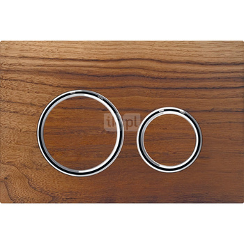 Przycisk uruchamiający Geberit Sigma50, przedni, amerykański orzech włoski, okrągły