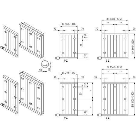 Grzejnik płytowy typ 10 KERMI HVN wym. 1200 x 560 mm, kolor biały, moc 656 W