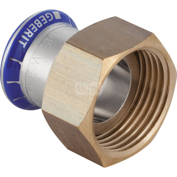 Śrubunek hydrauliczny GEBERIT Mapress Edelstahl stal nierdzewna GW 1 3/4'' 42 mm z pierścieniem zacinającym