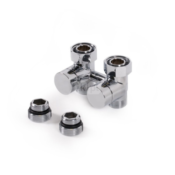 Zawór odcinający prosty 50 oś SC, GW 3/4" (GZ 1/2")-GZ M22x1,5, Chrom, (TER601000203)