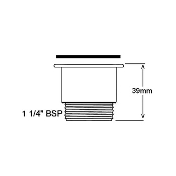 Nakrętka dystansująca 40mm CHROM