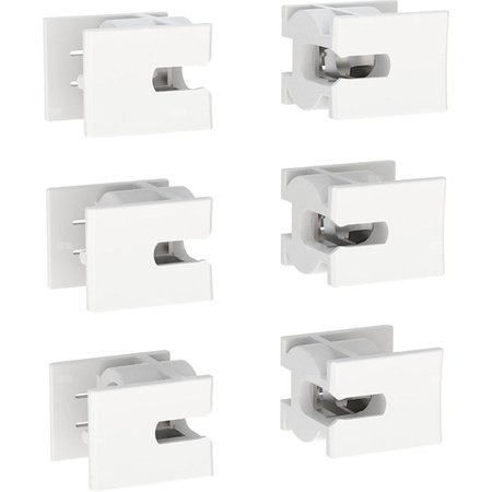 Elementy mocujące do przedniej osłony modułu sanitarnego Geberit Monolith