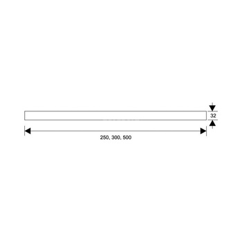 Przedłużka do syfonu umywalkowego 11/4"x32mm L-500mm CHROM
