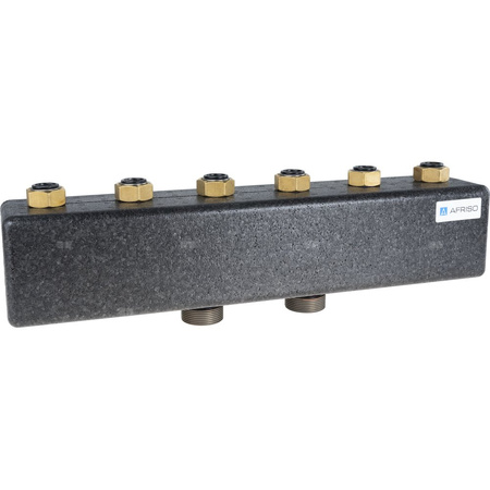 Rozdzielacz do instalacji c.o. AFRISO KSV 90-3 GZ 1 1/2'', 3-obieg. Nakrętka 1'', max. 50 kW