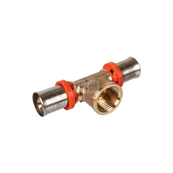 Trójnik SIGMA-LI Premium mosiądz 25 x 3/4'' x 25 (zacisk x GW x zacisk)